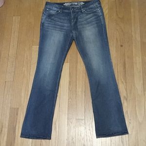 EXPRESS JEANS STELLA BARELY BOOT CUT 10 R LOW RISE